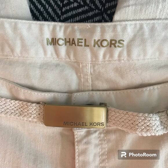 Michael Kors Belted  Cream Flared Pants | Size 16 - Picture 5 of 7